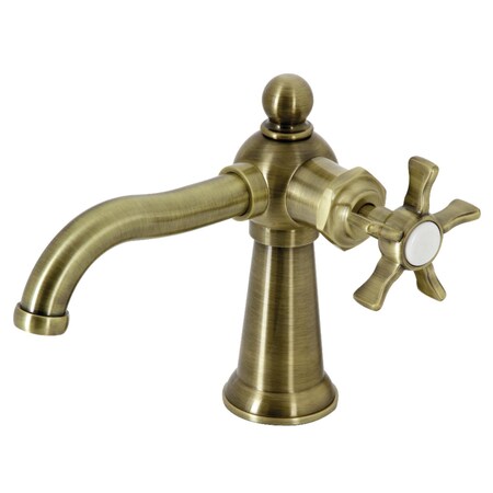 Kingston Brass Single-Handle Bathroom Faucet with Push Pop-Up, Antique Brass KS3543NX